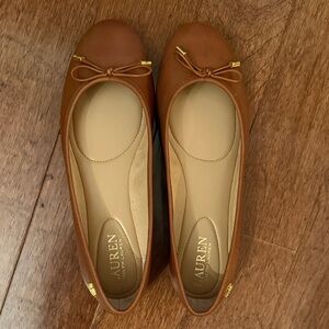 Lauren Ralph Lauren Tan Ballet Flats